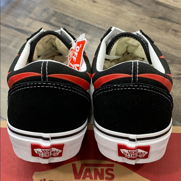 VANS men’s OLD SKOOL FLAME black/black true white - Picture 11 of 16